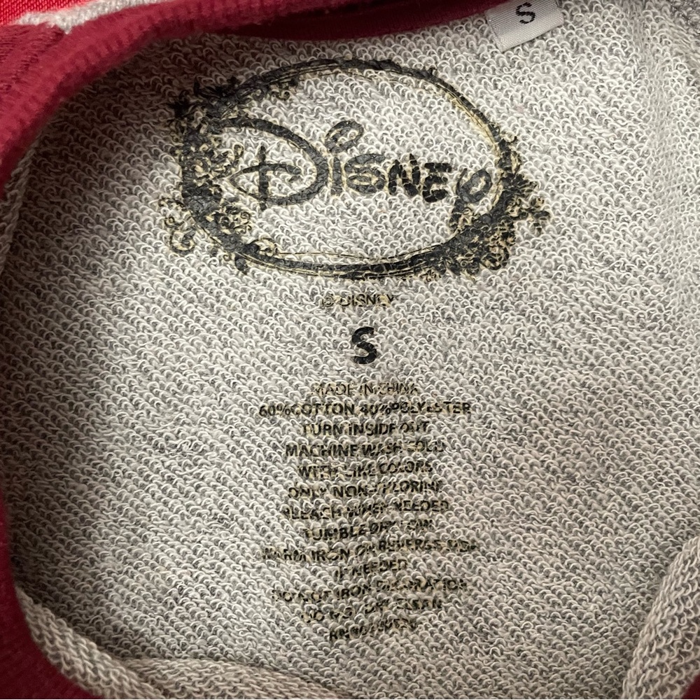Disney Mickey Mouse Crewneck Sweater Size Small Gray/Burgundy/Yellow - Picture 3 of 5